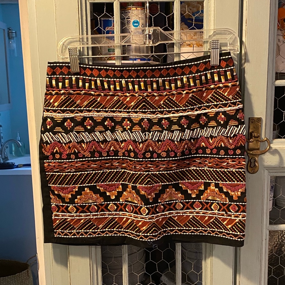 H&M embroidered and beaded skirt